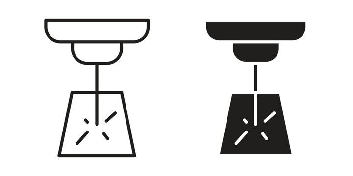 Laser machine icons for web developers and designers,