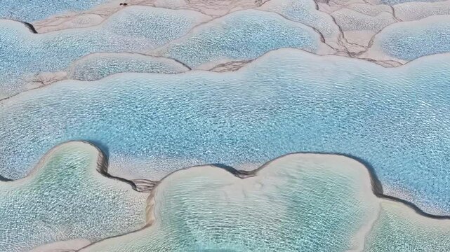 Close up of multi-colored pond at Huanglong Scenic and Historic Interest Area