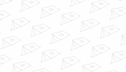 Camping Tent Seamless Pattern Minimal Outdoor Background