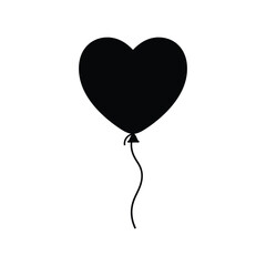 Heart shaped balloon icon symbolizing love celebration and romantic emotion