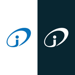 Letter I technology logo design concept template stock illustration, vector and clip art.