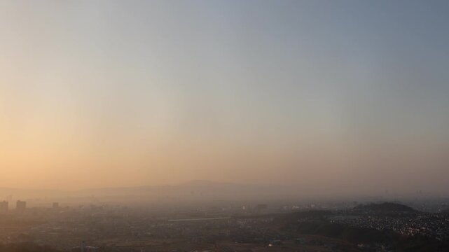 Dawn sky view in a natural environment