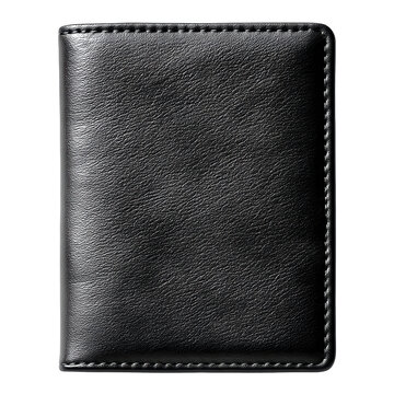 Black leather wallet with white stitching a sophisticated black leather wallet featuring elegant white stitching perfect for organizing essentials