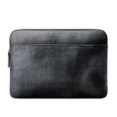 Fototapeta premium Black laptop case with zipper durable black case designed to protect laptops featuring a secure zipper closure for easy access