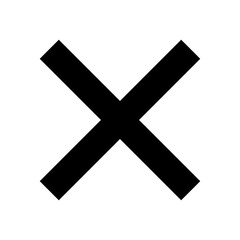 Obraz premium Cross Icon | Close Cancel Remove Symbol