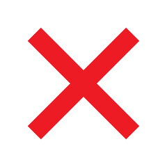 Obraz premium Cross Icon | Close Cancel Remove Symbol