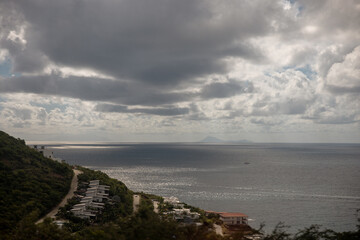 Views along the shores in St. Maarten, a famous destination for sunbathing, swimming, and plane spotting.
