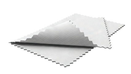 Layered fabric with grid pattern