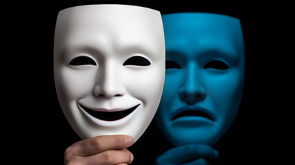 Masking Emotions and Social Anxiety Concept