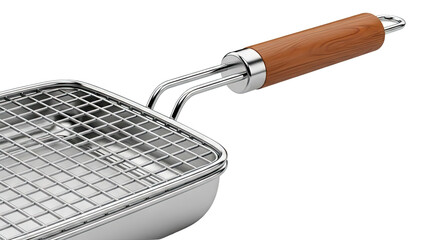 Metal Grill Pan with Wooden Handle