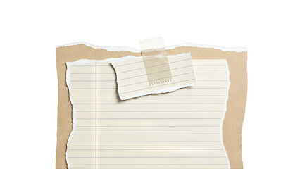 Torn Lined Paper with Tape
