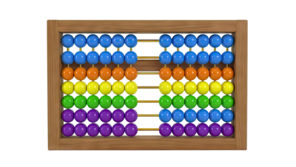 Rainbow Abacus with Wooden Frame