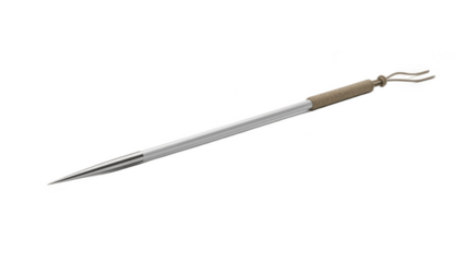 Sleek Metal Javelin with Pointed Tip and Wrapped Grip Cord for Track and Field Throwing Events, Strength Training and Professional Athletic Competitions

