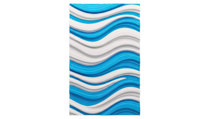 Abstract Blue and White Wave Pattern