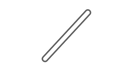 Obraz premium Minimalist image of a sugar stir stick isolated on a clean white background