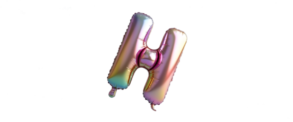 Sleek Metallic Letter H Balloon Decor for Bold Modern Event Backdrops Transparent PNG
