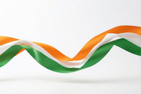 Indian flag ribbon background for Independence Day and Republic Day design