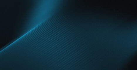 Fototapeta premium Abstract Dark Blue Grainy Background with Linear Texture and Cinematic Light Leak.