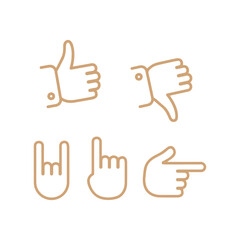 Fototapeta premium Clean Simple Approval Line Icons
