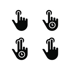 Fototapeta premium Double Finger Multi Touch Symbols