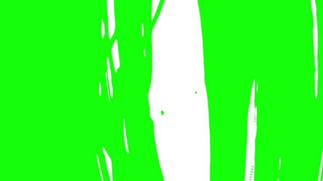 Swirl Paint Brush Stroke Transition on Green Screen Background