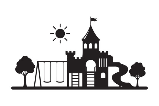 Playground silhouette icon Vector