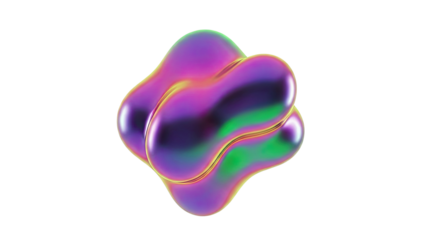 Iridescent Metallo-organic Amorphous Shape