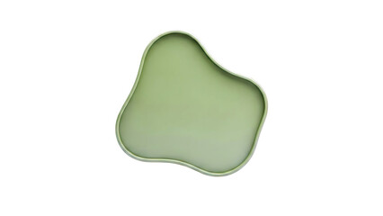 Green irregular shaped tray