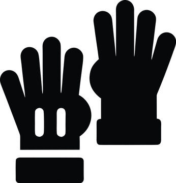 sater maw bullet ant glove silhouette vector illustration on transparent background