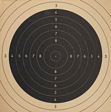 Blank paper target with shooting range numbers