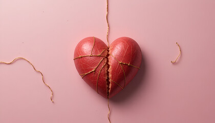 Broken Heart Hanging Representing Emotional Pain and Heartbreak