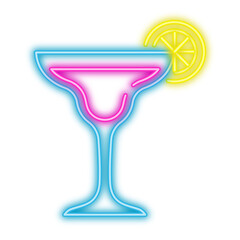 Neon Margarita Glass