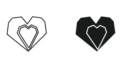 Heart shape logo design template