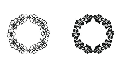 Obraz premium Beautiful floral wreath designs for decoration and graphics