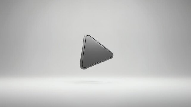 A smooth minimalist animation of a video play icon centered on a clean background
