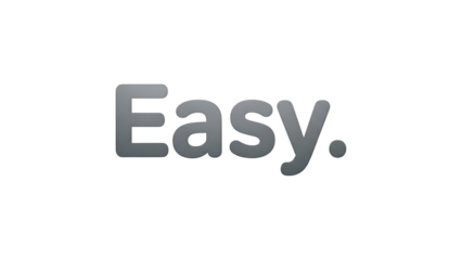 Minimalist Success Concept Easy Text Typography on Clean Background