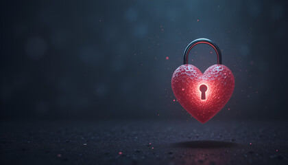 Red Heart Lock Representing Love Protection and Emotional Security
