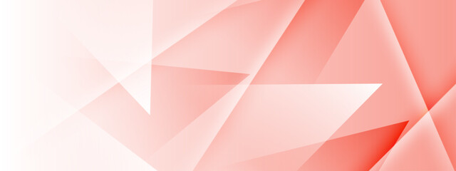 Minimalist abstract background with translucent red and white geometric triangles