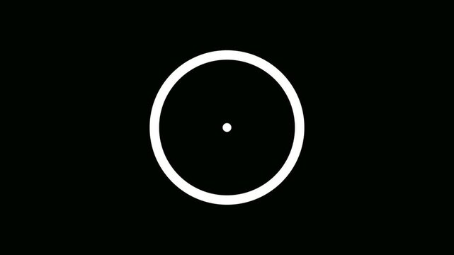 Looping circle burst animation with single to triple rings on transparent background with alpha channel, circle burst line shape, shiny, blast on black screen background, 4k animation background