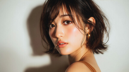 若い日本人女性のポートレート