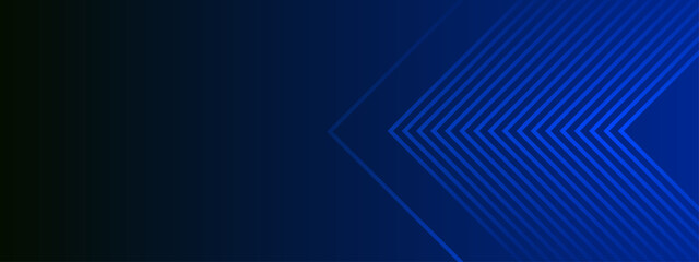 Abstract deep blue background with symmetrical geometric arrow lines and gradient © SyahCreation