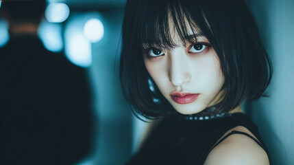 若い日本人女性のポートレート