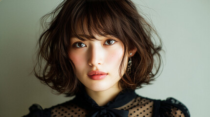 若い日本人女性のポートレート