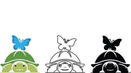 Cute cartoon vector illustration of a funny white easter bunny with colorful eggs and baby animals isolated on a white background