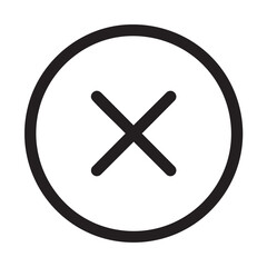 Obraz premium Cancel and Remove Symbol for UI and Web Design
