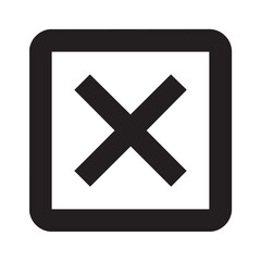 Obraz premium Cancel and Remove Symbol for UI and Web Design