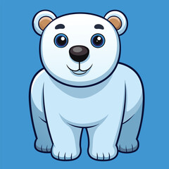 Obraz premium vector illustration of a polar bear