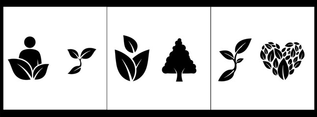 Environmental vector icons set eco friendly symbols for conservation and sustainability