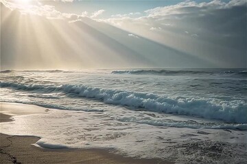 Abstract light and texture study, gentle light rays interacting with soft organic surfaces, subtle shadow gradients, immersive emotional mood, modern cinematic color grading