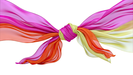 Flowing Fabric Knot with Gradient Colors